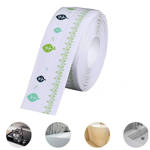 Caulk Strip,Waterproof Caulking Tape, PVC Caulk Strip for Bathtub Kitchen Sink Toilet Wall Edge Protect