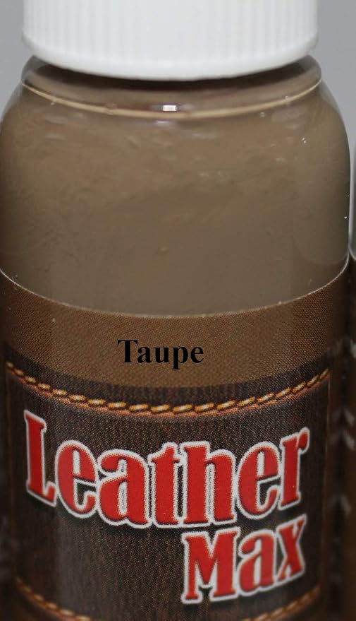 Leather Max Large Project 8 Ounce Jar Refinish For Your Furniture, Jacket, Sofa or Car Seat, Super Easy Instructions, Restore Any Material, Bonded, Pleather, Genuine (Taupe)