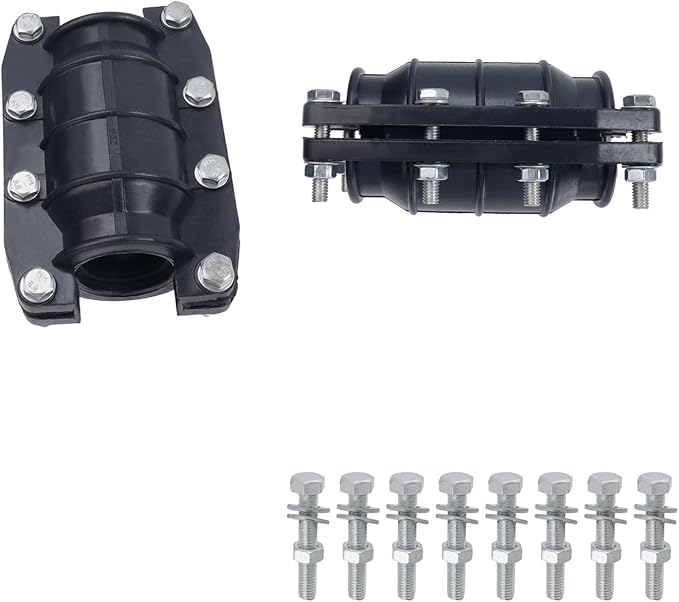Coshar Water Pipe Repair Clamp 1-1/4 Inch Pipe Repair Kit for Plastic And Metal Pipes PE Water Pipes Leak Repair Clamps for Pipes 32mm OD