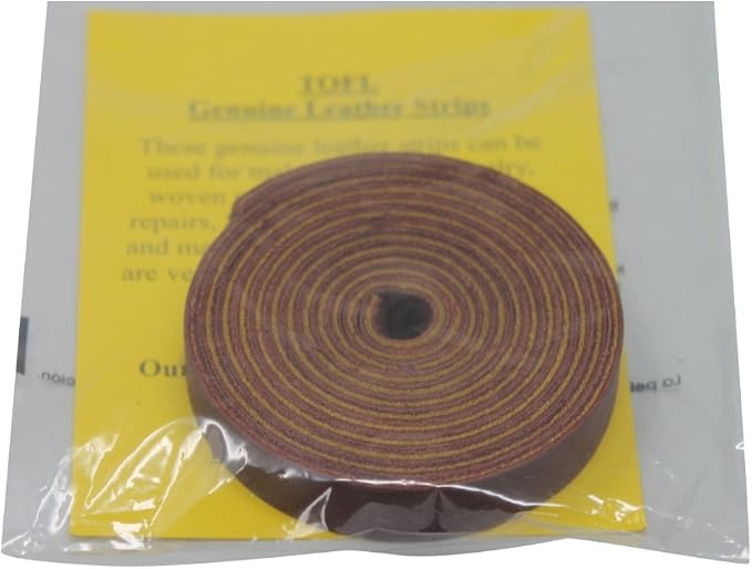 TOFL Genuine Leather Strap, Top Grain Cowhide Craft Strip – Burgundy | 72" L x 3/8" W x 1/8" Thick | Suede Backing | Leather Craft Supplies | Easy to Cut & Stitch | DIY Projects & Repairs | 7–8 oz