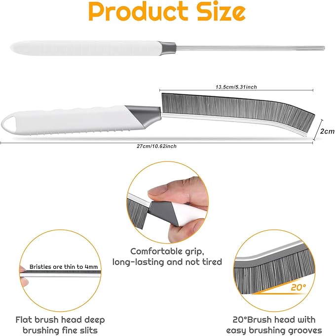 SUOXU Cleaning Brush Grout Scrub Brush,Home Kitchen Bathroom Window Gap Cleaning Tools,4 pcs Hard Bristle Scrubbing Brush,Kitchen Bathroom Tile Toilet Home Essentials Cleaner Household Use