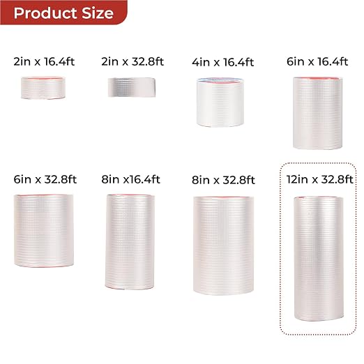 Butyl Waterproof Tape 2" x 16.4',Outdoor Leakproof Tape for Plastic and Metal Repair,RV Repair,Window and Boat Sealing,Silicone,Glass and EDPM Roof Leak Repair