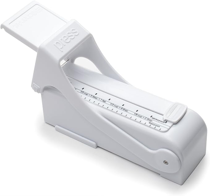 KitchenArt Buttermate Butter Cutter Slicer, Butter Measuring Dispenser and Keeper, White