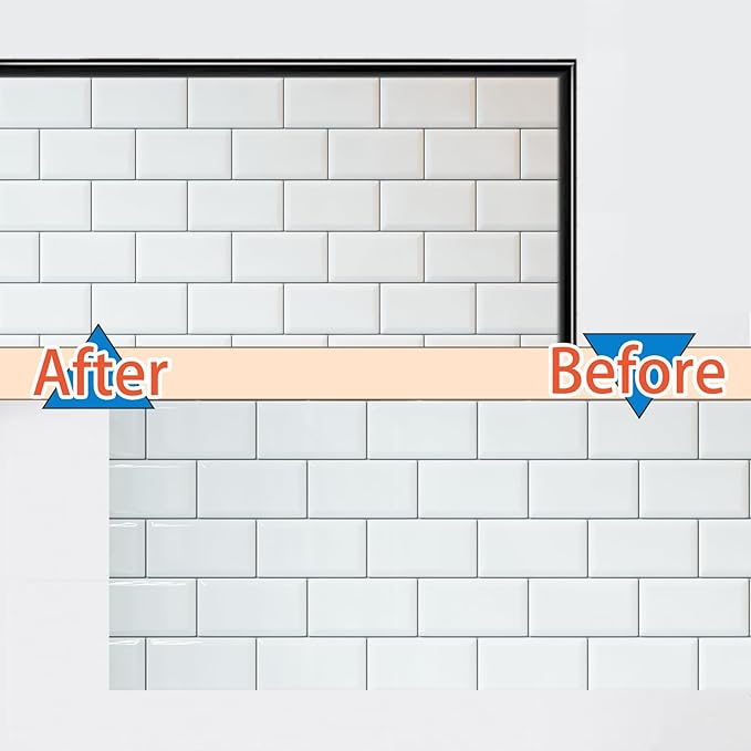 22Ft Black Peel and Stick Trim Molding, Premium Self-Adhesive Wall Trim for Tile Edges, Furniture Accent, and Kitchen Backsplash Decor in Black (5 Colors)