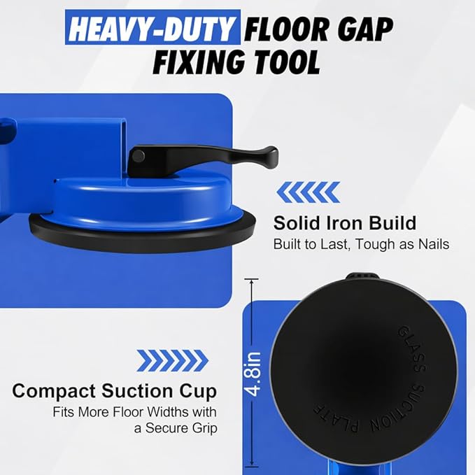 Floor Gap Fixer Tool with Enhanced Suction Cup & Sticky Pads – Easy Laminate, Vinyl & Wood Flooring Gap Repair Tool for Smooth and Textured Floors