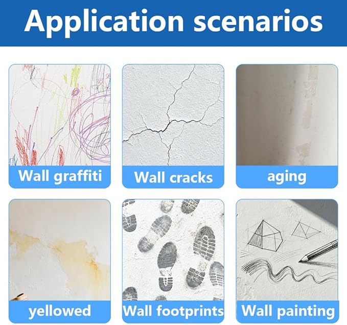 Brush Latex Paint Wall Repair Tool (180g, Pearl White) Strongly Covers Cracks and Graffiti