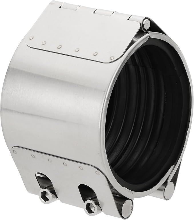 HARFINGTON Pipe Repair Clamp 5-1/4" OD 131mm-137mm 304 Stainless Steel Leak Sealer Emergency Pipe Repair for Plastic Metal Tubing Water Gas Oil Lines, Silver