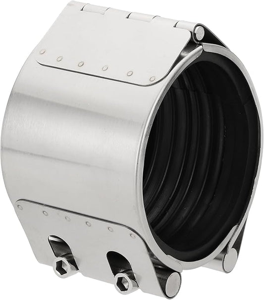 HARFINGTON Pipe Repair Clamp 5-1/4" OD 131mm-137mm 304 Stainless Steel Leak Sealer Emergency Pipe Repair for Plastic Metal Tubing Water Gas Oil Lines, Silver
