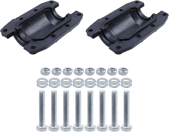 2 Pcs 1 1/4 inch Pipe Repair Clamp Leak Sealer, Emergency Pipe Repair Kit, Fitting for PE/PVC Pipe Repair, Steel Pipes, Iron Pipes, 1 15mm Roll of Raw Material Tape of Length 6 Meters