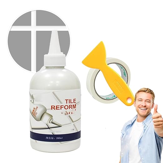 Waterproof Tile Gap Repair Filler,White Grout for Tile,Tile Gap Repair Filler,Grout Filler Repair,Grout Repair Kit,Tile Grout Repair Kit,Grout Crack Repair for Living Room Bathrooms Kitchens (1pc)