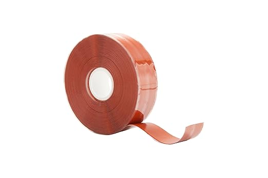 1" x 36' Red Self-Fusing Silicone Tape, Hose Repair Wrap, Heavy Duty and Leak Proof Rubber Hose Tape for Gym Equipment Hose Emergency Repair (0.5mm in Thickness)
