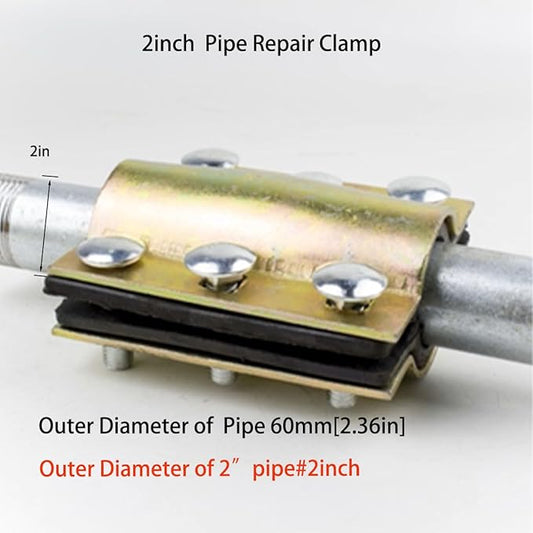 1Pcs Water Pipe Repair Clamp for About 2.37 Inch Outer Diameter,Leak Sealer for Pipes and Plumbing,Length About 4 inch,Suitable for PVC/PE/PPR Pipes,Steel/Iron Pipes