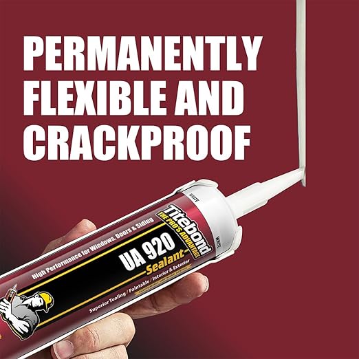 Titebond UA 920 Sealant, Tan – Urethane Acrylic Elastomeric Caulk, Crackproof & Flexible, UV Resistant, Paintable in 1 Hour, Interior & Exterior Use – 10.1 Oz, 87121