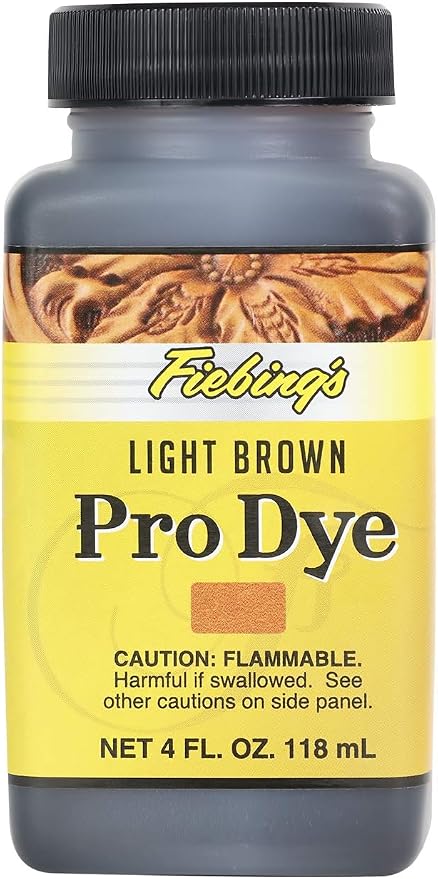 Fiebing's Pro Dye Leather Dye (4 Fl Oz) - Alcohol-Based, Penetrating, Permanent Dye for Shoes, Belts, Furniture - Vivid Color, Superior Color Fastness
