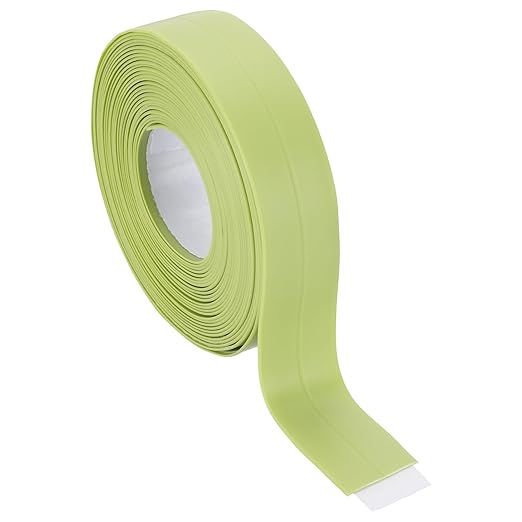 PATIKIL 1" x 16.4 ft Caulk Tape, Caulk Strips PVC Self Adhesive Caulking Tape Waterproof Edge Protectors for Bathroom Accessories Kitchen Countertop, Green