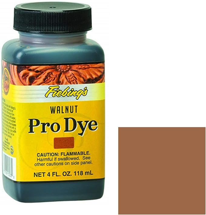 Fiebing's Pro Dye Leather Dye (4 Fl Oz) - Alcohol-Based, Penetrating, Permanent Dye for Shoes, Belts, Furniture - Vivid Color, Superior Color Fastness