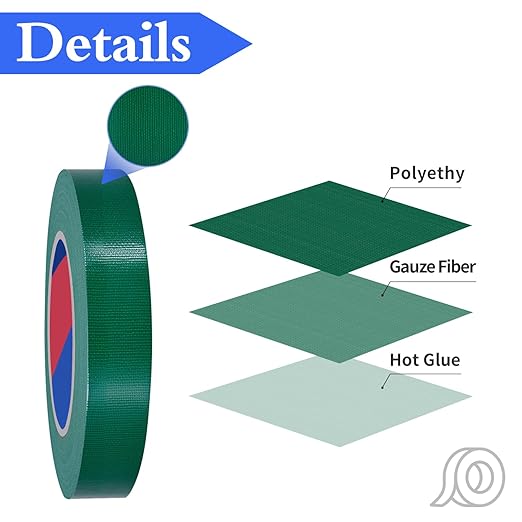 Green Heavy Duty Duct Tape, 1 Inch x 55 Yards, Industrial Grade Waterproof & UV Resistant, Strong Adhesive for Indoor Outdoor Repairs, Crafts, Home Improvement, Moving Packing and DIY Projects