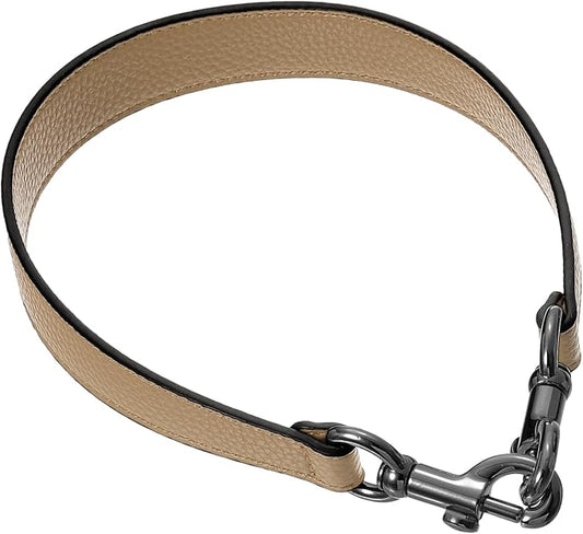 uxcell 19.29 Inch PU Leather Short Bag Strap with Clasp, Purse Handles Handbags Replacement Straps for Clutch Bag Underarm Bags, Tawny, Grey Buckle
