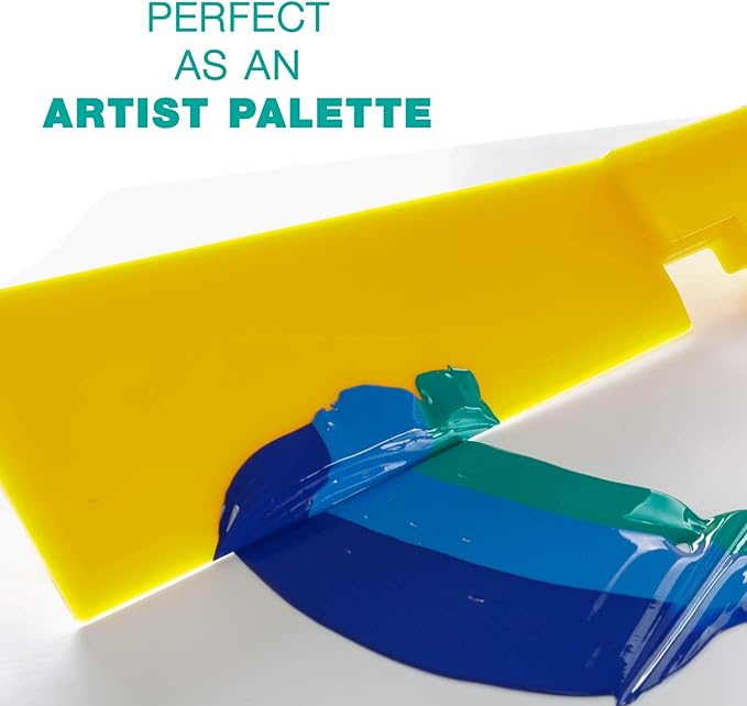 Custom Shop 12 x 12 Inch Plastic Body Filler Spreader Tools (2 Pack) for Automotive Body Fillers, Putties, Glazes, Epoxy Resin, Caulk, Glues - Double Sided Plastic Spreader Tool