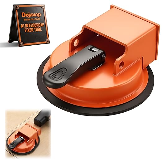 Floor Gap Fixer Tool Laminate Flooring Tools Wood Floor Repair Kit Vacuum Suction Cup Plank Grabber Power Shunting Installation for Flooring Seam Setter Fixing Grabber Leveler(Orange)