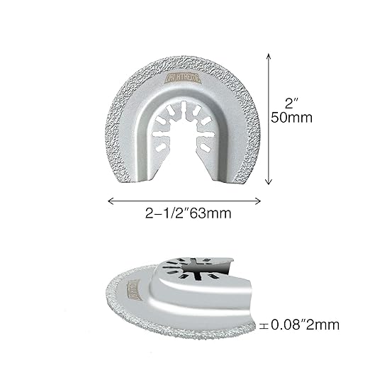 Diamond Oscillating Tool Blade Set, Multi Tool Mortar Cutting Saw Blades Precise for Grout Removal, 4-Pack