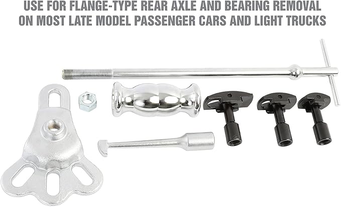 OEMTOOLS 27202 Rear Axle Puller Set | Pull Rear Axle & Bearing for Axle Replacement & Repair | Slide-Hammer Powered for Extra Pull, Works When Other Tools Don’t | Includes Instructions & Carrying Case