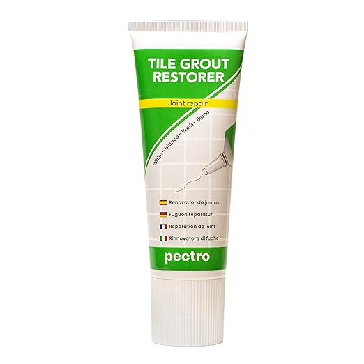 Tile Grout Repair XL – White Grout Filler Tube for Bathroom & Kitchen – Fast Drying, Odorless, Easy to Apply – Restores Tile Gaps, Cracks, Lines & Joints- (Bigger: 14,12oz - 400g)