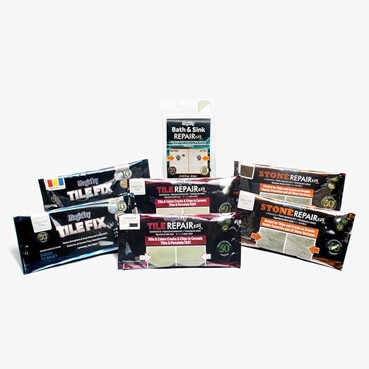 MagicEzy Stone Repairezy (Black/White Kit): Stone Fix - Repair Chipped and Cracked Granite Tiles and Countertops Fast - Marble, Granite and Travertine Repair Kit - Super Strong