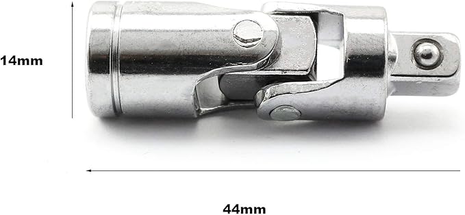heyous 3pcs Universal Joint Set, 1/4, 3/8 & 1/2 in. Drive, Flexible Ratchet Angle Extension Bar Socket Adapter