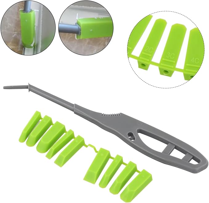 Silicone Caulking Tools Caulk Silicone Sealant Finishing Tool with 9 Rubber Tips Spreader Spatulas Applicator for Tight Spaces Kitchen Window Sink Tile Grout Windshield Adhesive Glass Glue