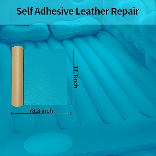 LEMGUBKP Self Adhesive Leather Repair Tape for Large Furniture, Sofa Leather Repair Sticker, Used for Furniture, Sofa, car seat Repair and Tear, Vinyl Repair kit 17.78X78.8 inch (Lake Blue)