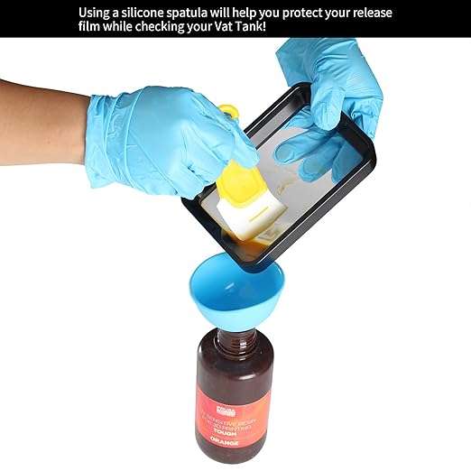3D Resin Printer Accessories 2Pcs Silicone Spatula for 3D Printing Resin Removal: A Must-Have 3D Printer Tool for Resin Transfer and Protect Releases Film Bczamd