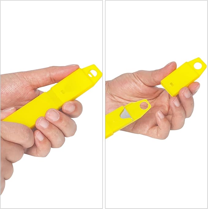 Razor Blade Scraper, Red Color Wallpaper Remover, Adhesive Removal Multi-Purpose Paint Scraper for Scraping Labels, Decals, Stickers, Caulk, Paint from Glass, Floor, Window (1 Pack, 10 Extra Blades)