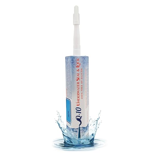 Nano Q10 Underwater Seal & Lock - Leak and Crack Repair Without Emptying The Pool, Reservoir, or Tank. Eco-Friendly Under Water Adhesive, Stays Flexible, Waterproof, and Chlorine Resistant (10.5 Oz)