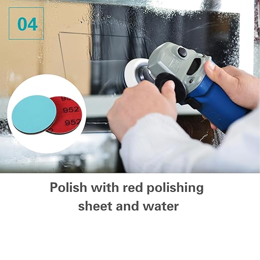 Glass Repair Kit Grinding Polishing Abrasive Disc Mesh Net Sanding Pads Kit for Glass Scratch Removal3Pcs/Pack (6 inch)