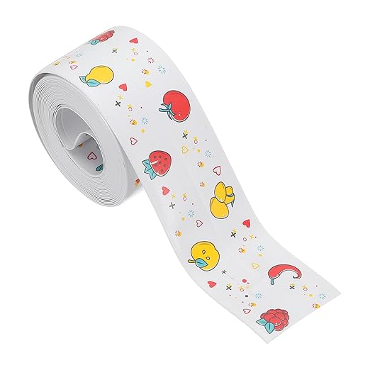 PATIKIL Caulk Tape Waterproof Self Adhesive, PVC Toilet Caulking Sealant Strip Bathtub Caulk Sealing Strip Tape for Bathroom Kitchen Countertop, Fruit (1.5 Inch x 10.5 Ft)