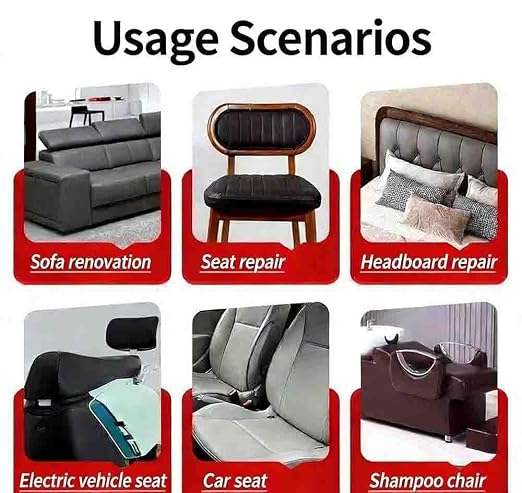 Leather Repair Patch Tape Kit, Self Adhesive Leather Repair for Furniture, Couch, Sofa, Car Seats,Office Chair,Vinyl Repair Kit (Dark Brown,19x40 inch)