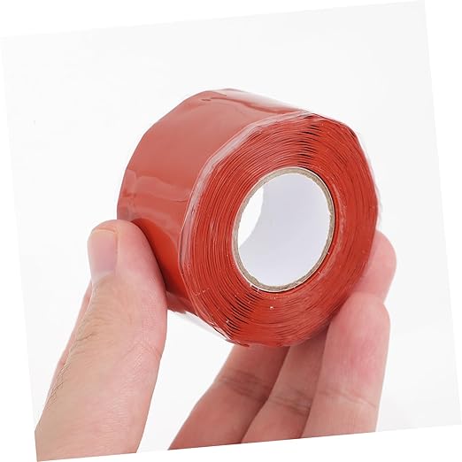 Ipetboom Sealing Tape for Pipe Leak Repair Flexible Self Adhesive Sealant Strip Compression and Weather Resistant Suitable for PVC Ppr Metal Pipes and Plumbing Maintenance Red Patch Seal