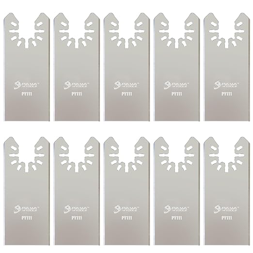 Rectangular Flush Universal Oscillating Caulking Cutter, Multitool Scraper Blades for Caulk Adhesive Sealant Removal (10-Pack)