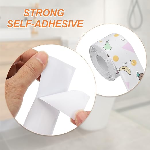 PATIKIL Caulk Tape Waterproof Self Adhesive, PVC Toilet Caulking Sealant Strip Bathtub Caulk Sealing Strip Tape for Bathroom Kitchen Countertop, Summer (1.5 Inch x 10.5 Ft)