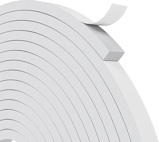 66FT EVA Foam Weather Stripping Door Seal, Self-Adhesive Weatherstrip Tape for Door Frame, Window Gaps, Soundproof Insulation