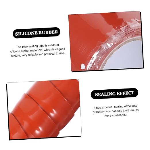Flexible Rubberized Tape for Leaks Silicone Sealant Pipe Repair Tape Corrosion Resistant Leak Seal for Faucets Water Joints Heating and Sewer Fixing
