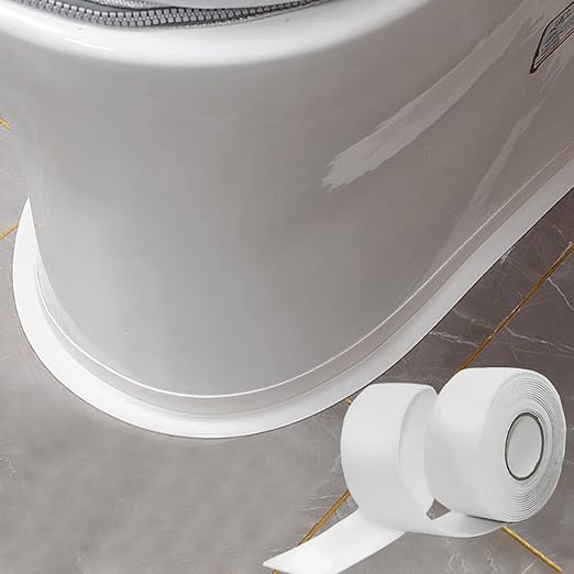 Caulk Strip, 1.5" x 10.5Ft Self Adhesive Caulk Tape, PVC Waterproof Sealing Tape for Bathroom Bathtub Kitchen Toilet Wall