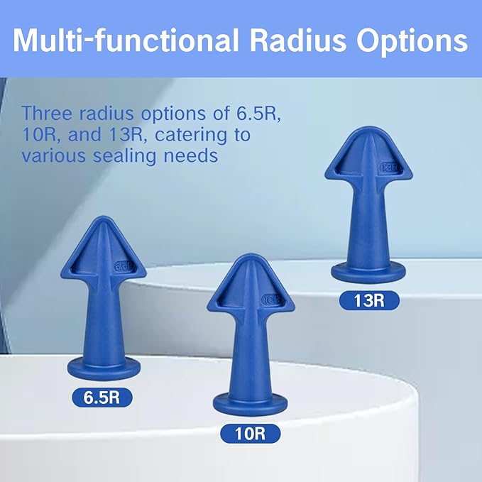 Caulk Tip Tool Caulking Tips Set with Nozzle Adapter Silicone Caulk Applicator Tools Reusable Nozzles for Finishing Grout and Sealant Caulk Gun Accessories for Easy Application 6.5R 10R 13R