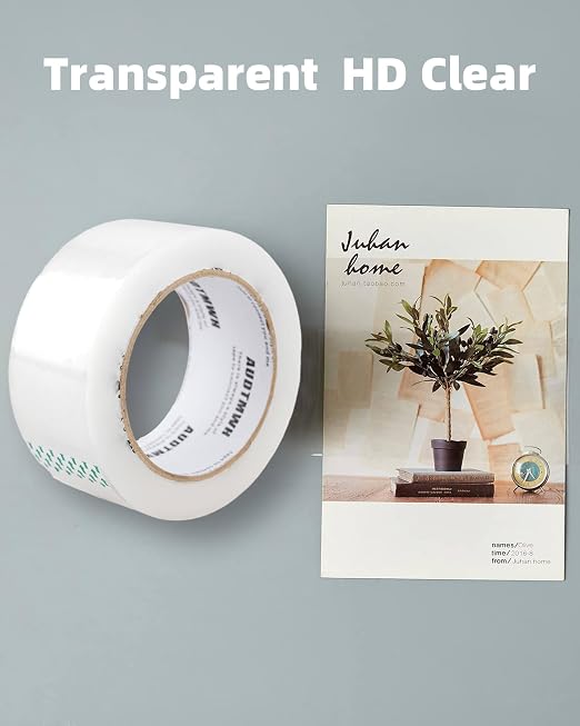 AUDTMWH Packing Tape Refills, Clear Packaging Tape Heavy Duty Designed for Moving, Shipping and Packing, Mailing,1.88" x 60 yds, 4 Rolls