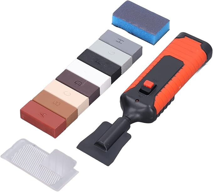 Tile Repair Kit, Ceramic Repair Kit with Electric Heating Pen Wax Block Set Crack Gaps Repairing Tools for Stone Porcelain