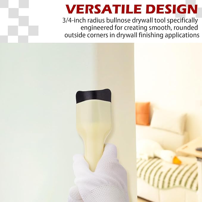 Gypsum board corner finishing tool elastic design cow nose corner trowel 3/4 inch radius external cow horn