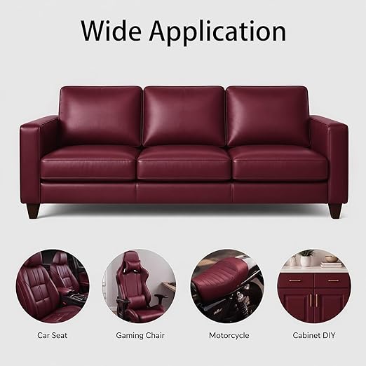 BSZHTECH Leather Repair Tape, Self-Adhesive Leather Repair Patch for Couch Furniture Sofas Car Seats, Advanced PU Vinyl Leather Repair Kit(Brown, 23.6X79 inch)