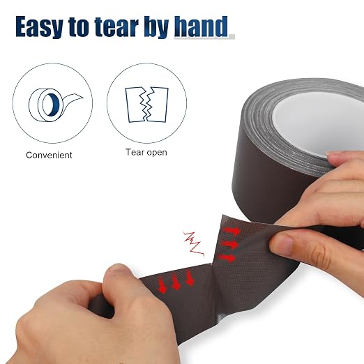 Dark Brown Duct Tape Heavy Duty, 1.88 Inch x 35 Yard Waterproof Strong Adhesive Duct Tape for Indoor Outdoor Repairs Tear by Hand, 1 Roll
