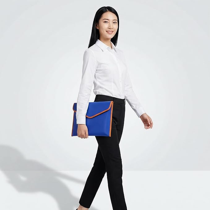 13-13.3" Documents Certificate Laptop Sleeve Case Office File Folder Business Clutch Envelope Bag (Gem Blue)